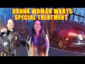 Drunk Woman Repeatedly Tries to Influence Officers with Name Dropping