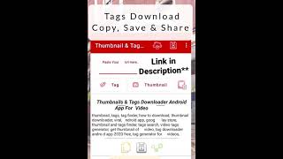 Thumbnail & Tag Downloader App For YouTube Videos | Demo Developers | Pro Version screenshot 4