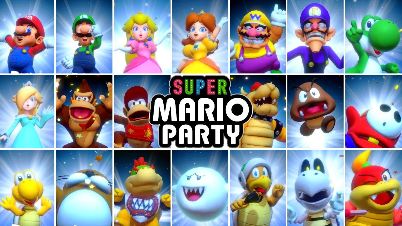 Super Mario Party All Characters Super Star Animation Youtube 