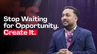 Thumbnail of the video “TEDx Talks - Stop waiting for opportunities | Sarang Thakre | TEDxGHRCEMN”