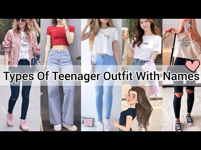 Types of dresses for teenage girl with names/Outfits ideas for teenagers  with names/Teenager outfits 