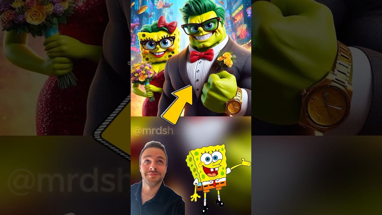 SpongeBob family becomes HULK 💚💪🏼 