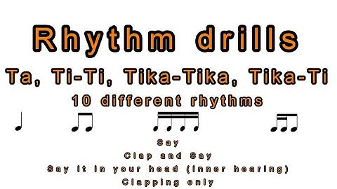 Resource: Rhythm Drills - Eighth and sixteenth combinations - Tika-Ti - Sing! Step! Grow!