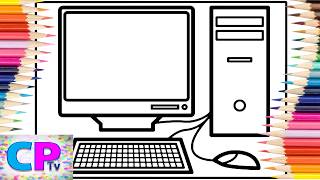 Desktop Computer/Old Gaming Computer/Coloring Ideas/Drawing Art/Creative Coloring Book