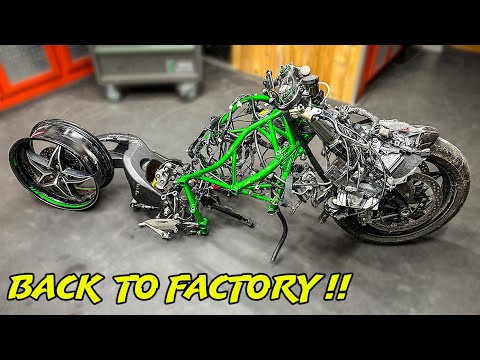 Rebuilding A Wrecked 2023 Kawasaki Ninja H2 (Part 2)