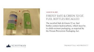 Firefly Safe & Green 32 oz. Fuel Bottles Recalled