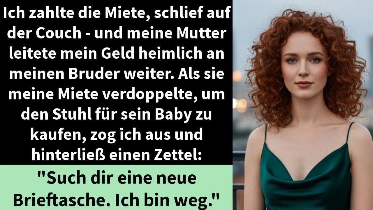 Ich zahlte die Miete, schlief auf der Couch   und meine Mutter leitete mein Geld heimlich an mei