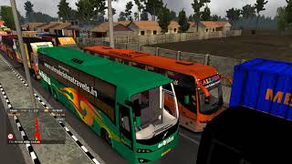 Kallada Volvo B11r sleeper🚀 Nagarcoil - Bangalore filtering through traffic ETS2 screenshot 4