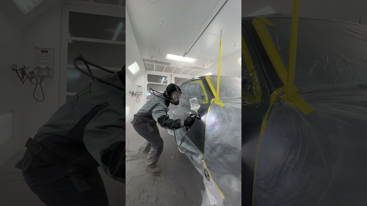 ADDED LIGHT FOR BETTER AUTO BODY SPRAY PAINTING RESULTS Car Automobile Paintlife Satisfying
