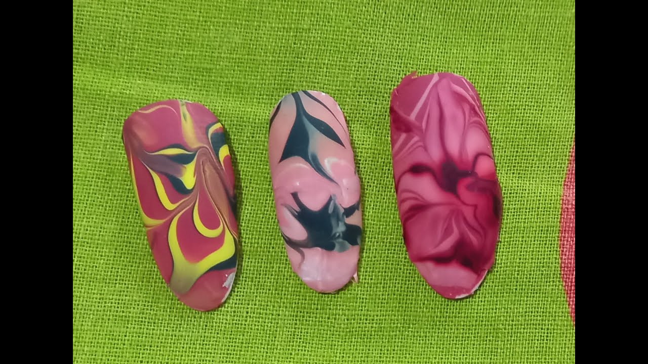 Water Marble Nail Art Compilation onlyartist YouTube