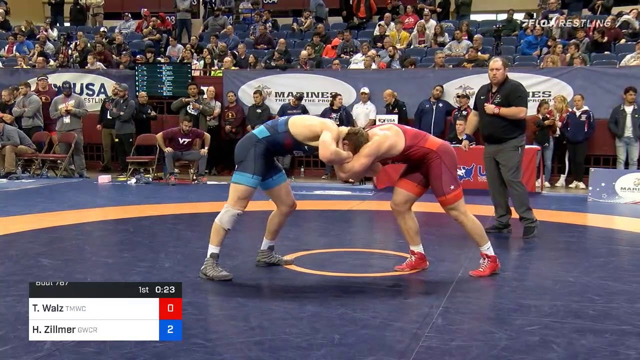 97 Kg Semifinal Ty Walz Titan Mercury Wrestling Club Vs Hayden Zillmer Gopher Wrestling Club RTC