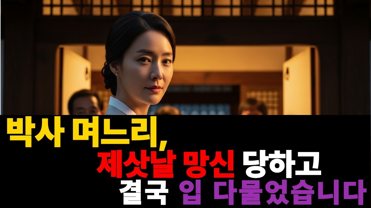 박사 며느리, 제삿날 망신당하고 결국 입 다물었습니다