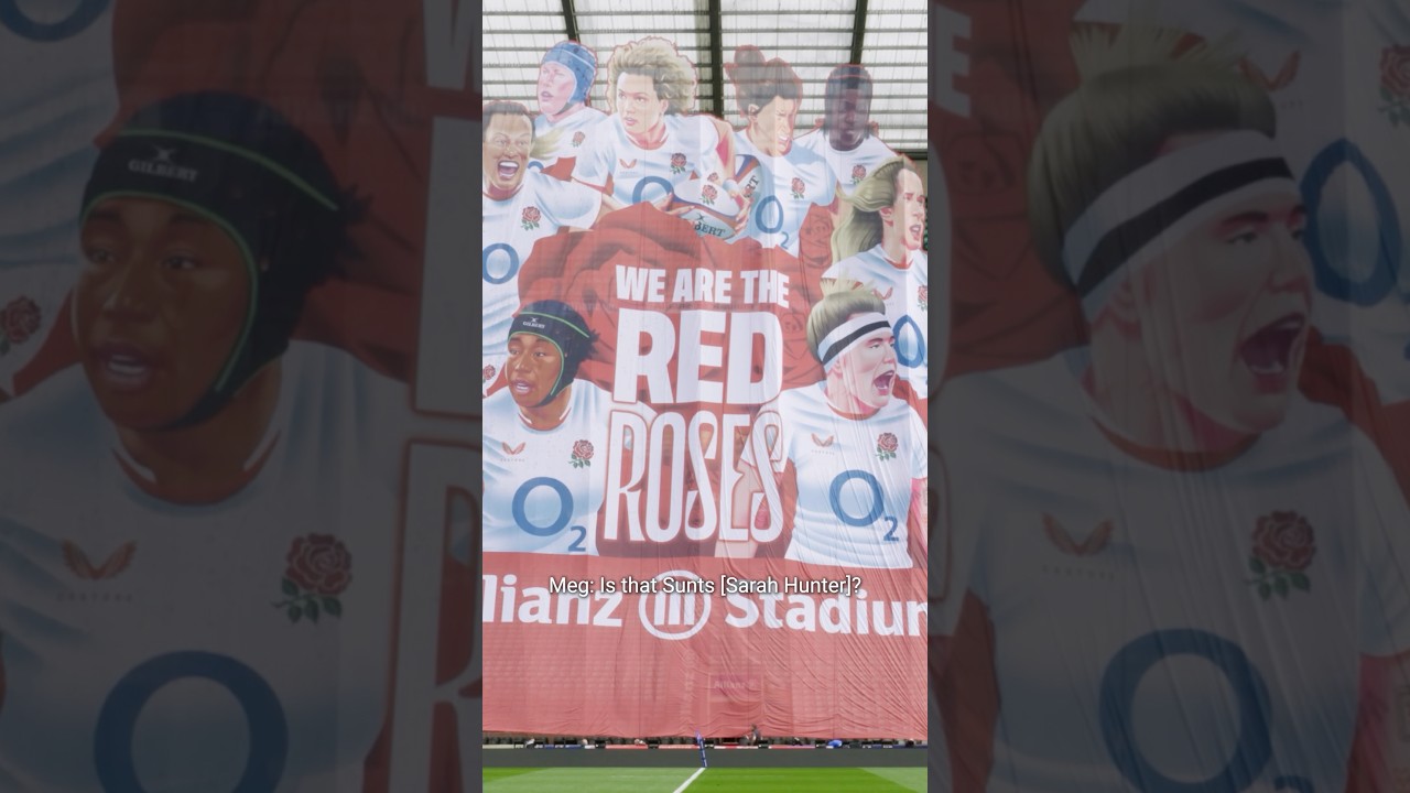 The Red Roses react to international rugby’s first-ever tifo 🌹 | @o2ukofficial | #WearTheRose