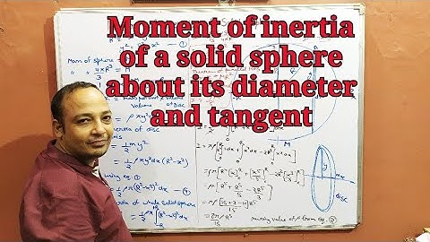 Moment of inertia of a solid sphere about its diameter and about its tangent | In hindi