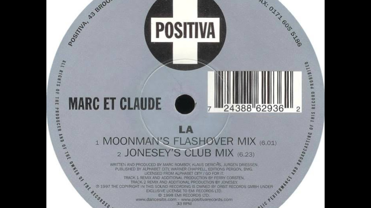 Marc Et Claude - LA (Jonesey's Club Mix) - YouTube