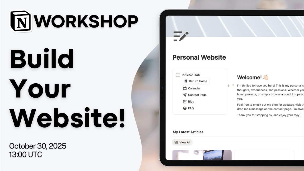 Notion Masterclass: How to build a Website in Notion? - YouTube