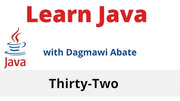 32) Learn Java with Dagmawi-Abate; Static Fields; Amharic