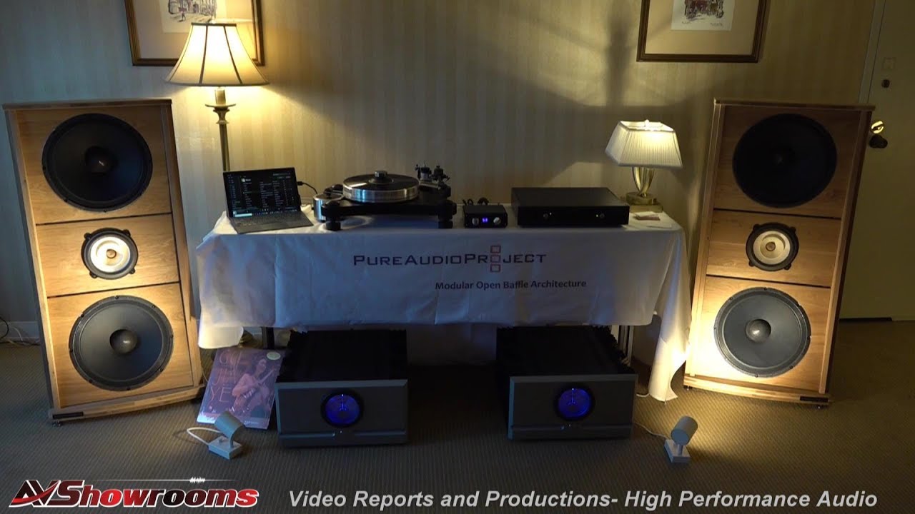 Pure Audio Project Open Baffle Speakers, Pass Labs Amplifiers, VPI, New York Audio Show 2019