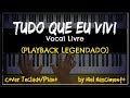 🎤 🎹 Tudo Que Eu Vivi (PLAYBACK LEGENDADO no Piano) Vocal Livre, by Niel Nascimento