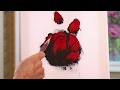 How to Paint a Red Rose in Oil with a Palette Knife in only 10 minutes.