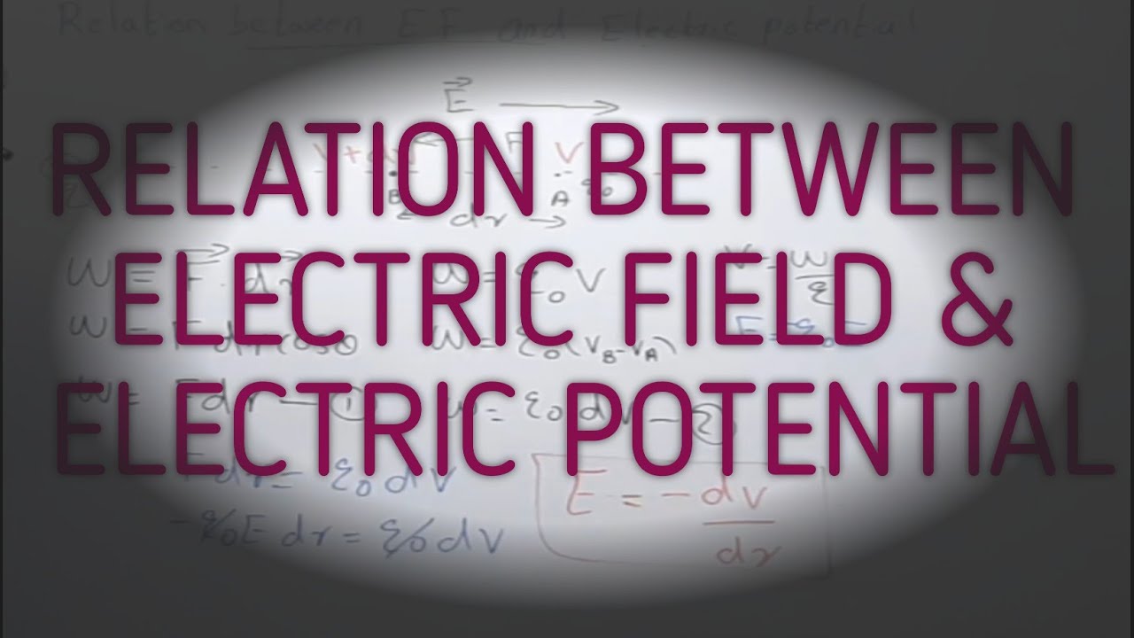 RELATION BETWEEN ELECTRIC FIELD AND ELECTRIC POTENTIAL - YouTube