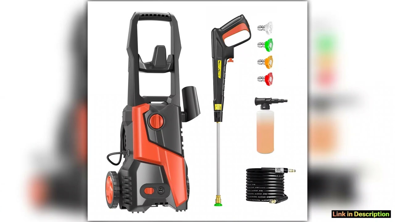 Electric Pressure Washer Car Washer 4800PSI 29GPM with 4 Nozzles 25FT Hose Soap Tank for Cars Patio