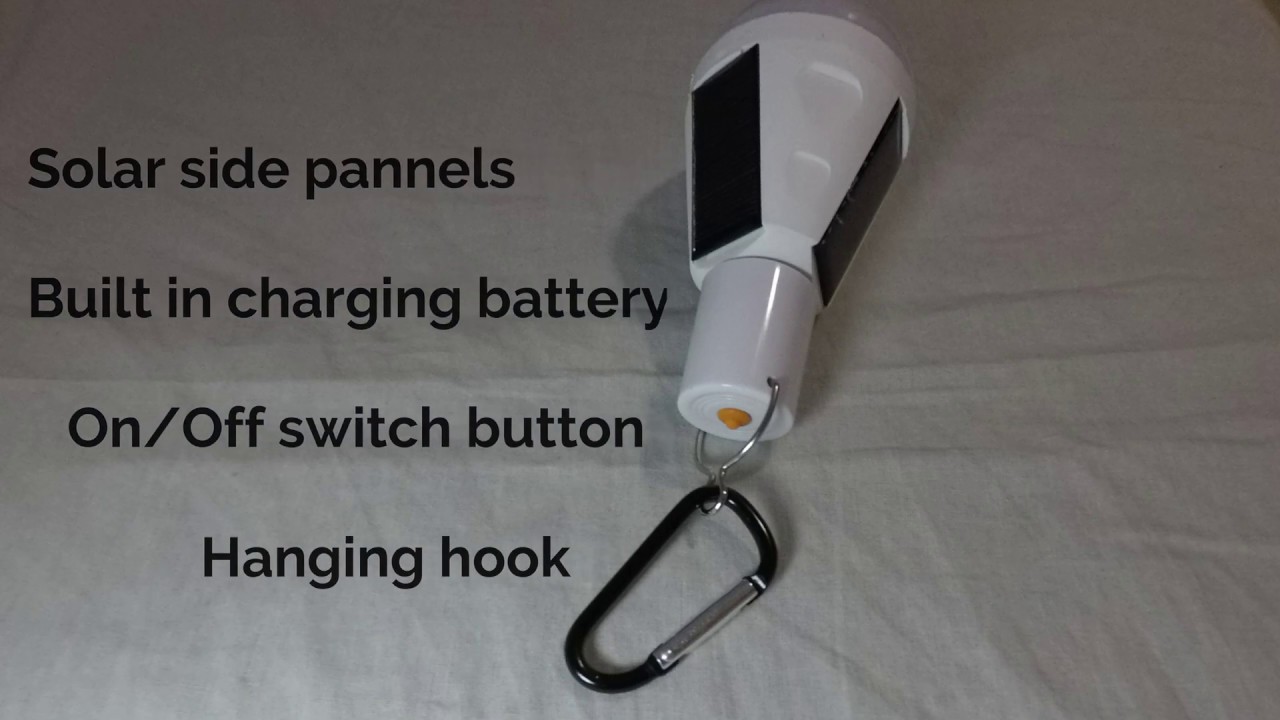 Flyhoom Solar Rechargeable Portable InOutdoor LED Light Lantern Bulbs