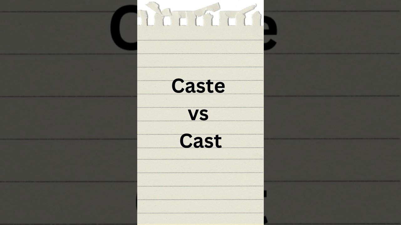 Caste vs Cast | Common English Confusing Words Explained in 30 Seconds  