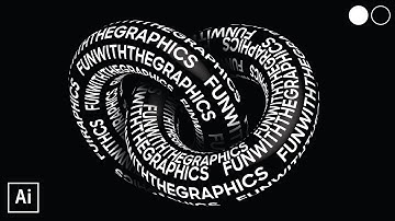 How to Make Kinetic 3D Intertwining Text Donuts in Illustrator and Photoshop
