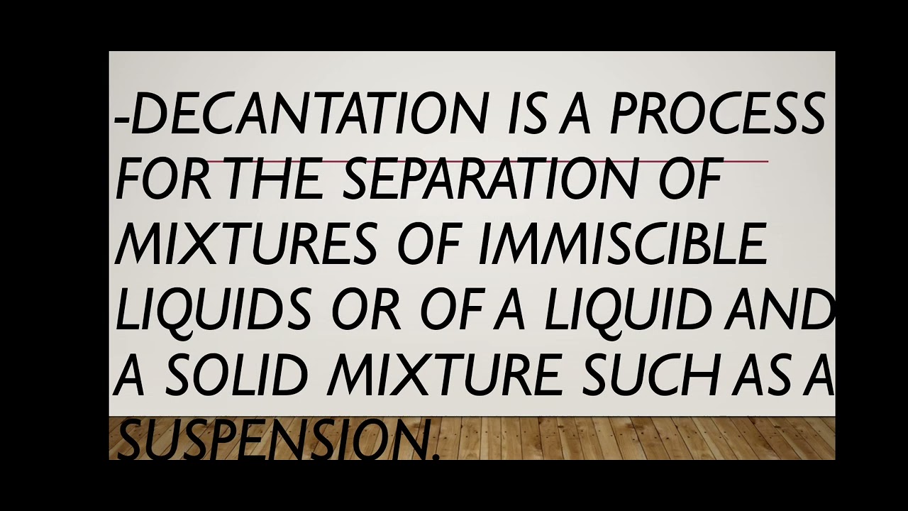 Ways Of Separating Mixture - YouTube
