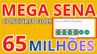 Mega Sena 3009: 4 Dezenas Saíram na Análise + Novos Palpites Para R$ 65 Milhões