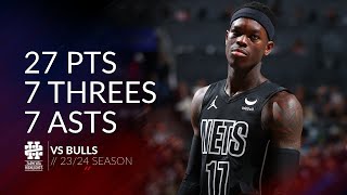 Dennis Schroder 27 pts 7 threes 7 asts vs Bulls 23/24 season