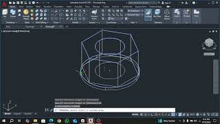 Hexagonal Nut in Autocad