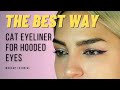 THE BEST WAY OF EYELINER FOR HOODED EYES #makeup #tutorial