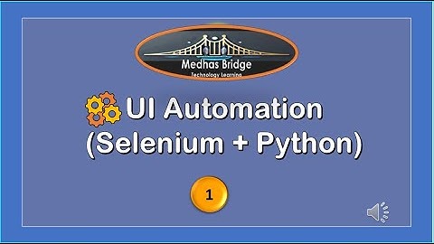 1 UI Automation Python Selenium