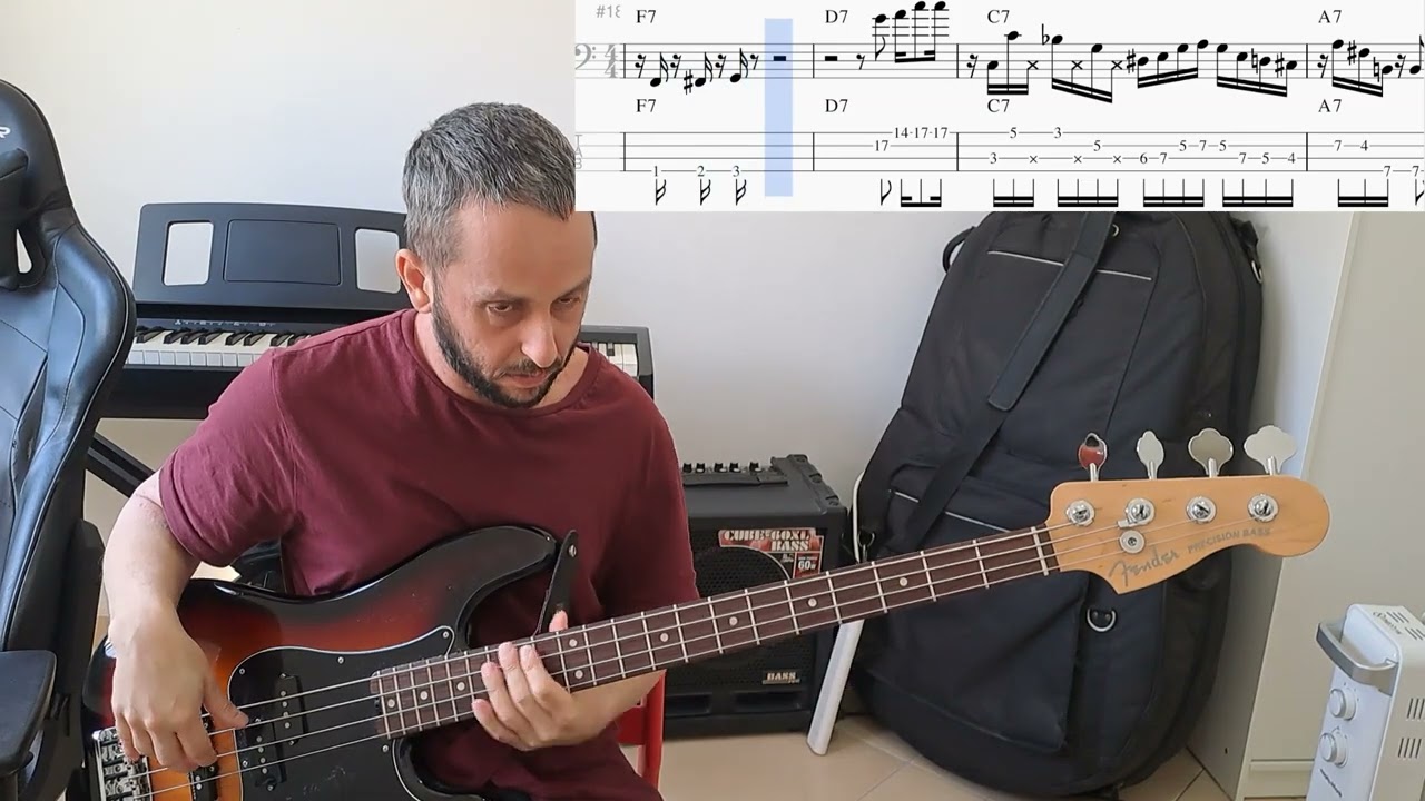 Teen Town- weather report Bass cover (w notation and tabs)