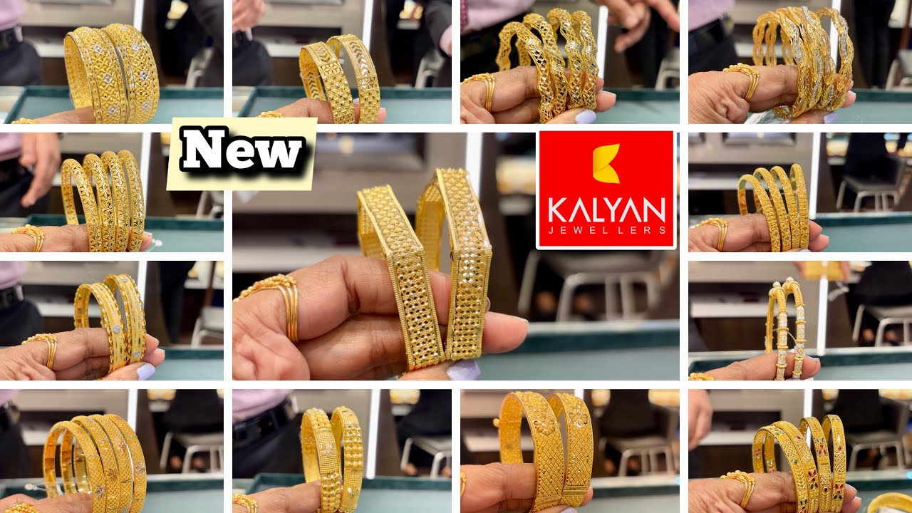 Kalyan jewellers Gold bangles starts 9.3Gm🔥| Latest light weight Party wear 22KT Gold Bangle Designs