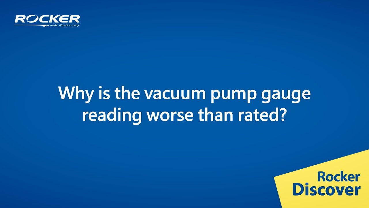 [Rocker Discover] Why does the pump's vacuum gauge readings lower than its claimed capacity