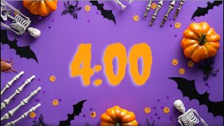 4 minute timer Halloween w music