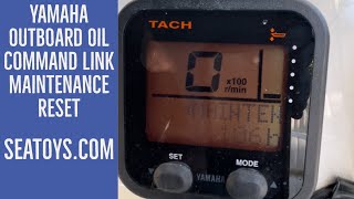 How to reset oil maintenance timer Yamaha Outboard Command Link @seatoys