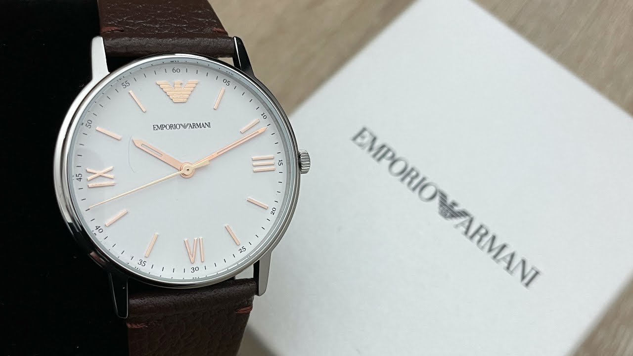 Emporio Armani Brown Leather Men's Watch AR11173 (Unboxing) @UnboxWatches -  YouTube
