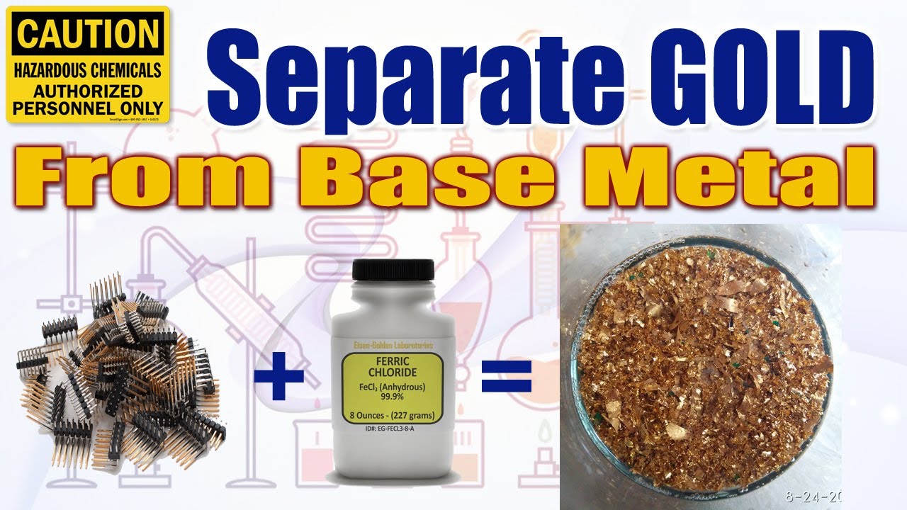 Memisahkan lapisan emas dengan Ferric Chlorida (FeCl3). Part.2 YouTube