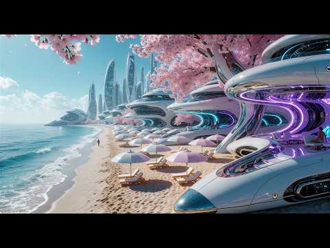 Neo-Utopia 4K 🌸 | A Journey Through a Futuristic Dream City in 4K 60 FPS