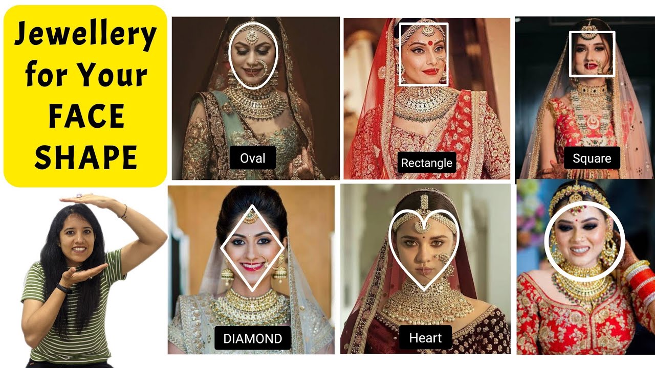 bridal jewellery according to face shape
