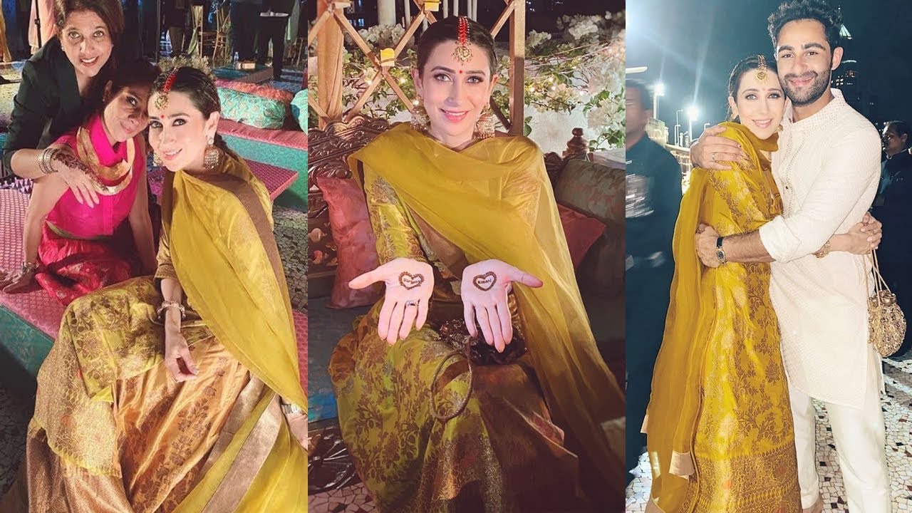 Karisma Kapoor looks so Stunning in her secret Mehendi ceremony & Marriage with Sandeep Toshniwal - YouTube