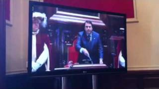 Carlos Negreira finaliza su discurso de investidura como alcalde