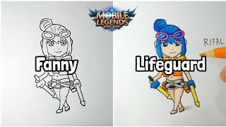 Cara Menggambar Fanny Lifeguard Mobile Legends Chibi How To Draw Fanny
