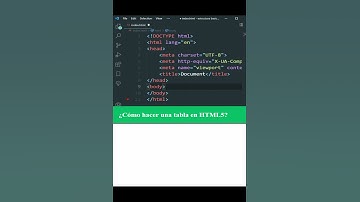 ¿Cómo hacer una tabla en HTML5?