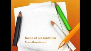 Notebook PowerPoint Template by PoweredTemplate.com