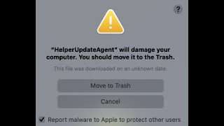 "HelperUpdateAgent will damage your computer" scam removal.